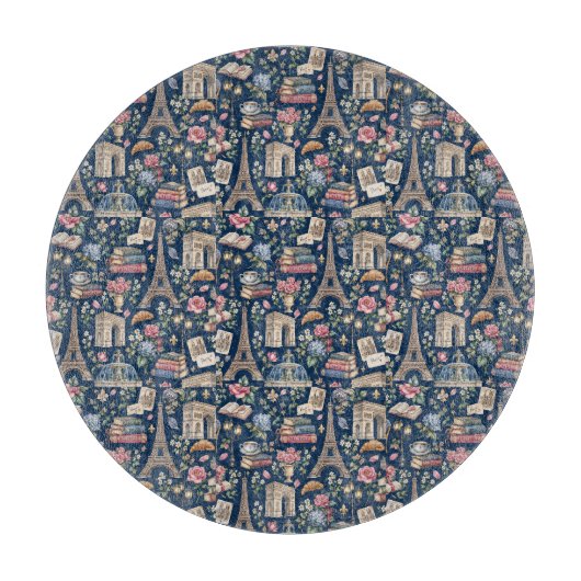 Paris Dark Icons Chic Design Schneidebrett (Vorderseite)
