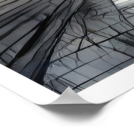 Paris, das Louvre Pyramid Poster (Ecke)