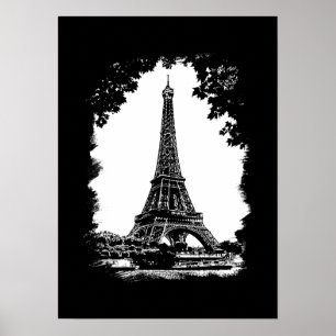 Paris, Das Wahrzeichen des Eiffelturms Poster