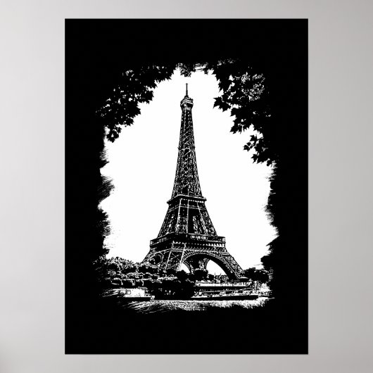 Paris, Das Wahrzeichen des Eiffelturms Poster (Vorne)
