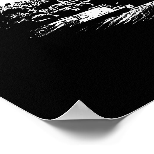 Paris, Das Wahrzeichen des Eiffelturms Poster (Ecke)