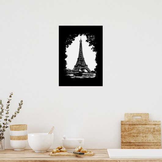 Paris, Das Wahrzeichen des Eiffelturms Poster (Küche)