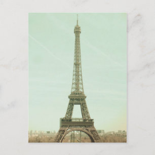 Paris, deine Liebe; Eiffelturm in altmodischen Tön Postkarte