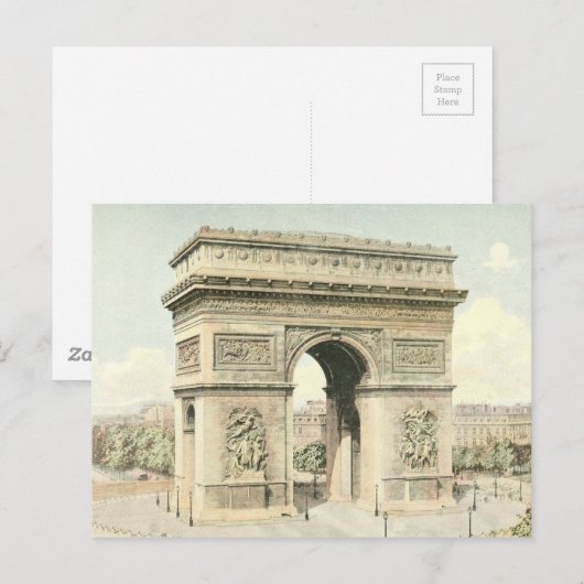 Paris, der Arc de Triomphe Postkarte (Vorne/Hinten)