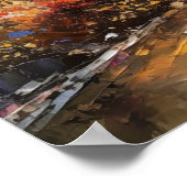 Paris Der Eiffelturm Abstrakte Ölgemälde Poster (Ecke)