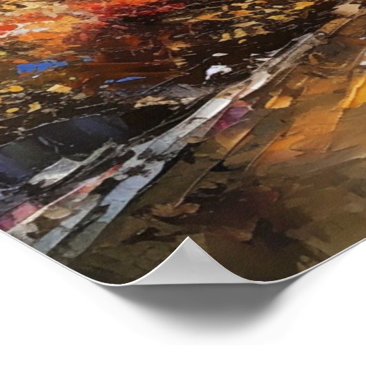 Paris Der Eiffelturm Abstrakte Ölgemälde Poster (Ecke)