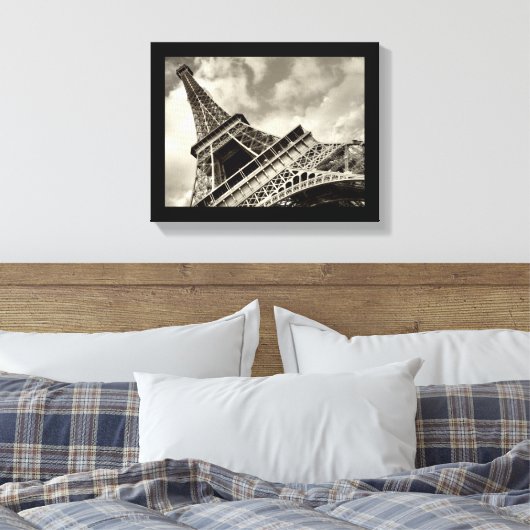 Paris, Der Eiffelturm - gewickelte Leinwand (Insitu (Schlafzimmer))
