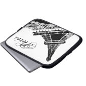 Paris, der Eiffelturm Laptopschutzhülle (Vorne Knopf)