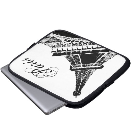 Paris, der Eiffelturm Laptopschutzhülle (Vorne Knopf)