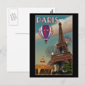 Paris - Der Eiffelturm Postkarte (Vorne/Hinten)