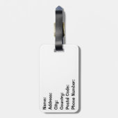 Paris Design mit bunten Spritzern Gepäckanhänger (Rückseite vertikal)