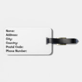 Paris Design mit bunten Spritzern Gepäckanhänger (Rückseite horizontal)