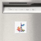 Paris Design mit bunten Spritzern Magnet (In Situ (Geschirrspüler))