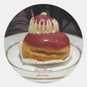 Paris Desserts Runder Aufkleber