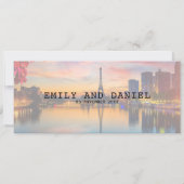 Paris Destination Boarding Pass Wedding Einladung (Rückseite)