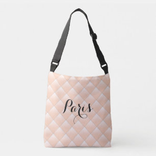 Paris Diamond Quilt Muster Modern Tragetaschen Mit Langen Trägern