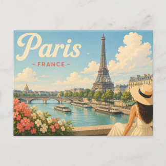 Paris - Die Dame mit dem Hut Reise-Postkarte Postkarte
