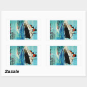 Paris - Die französische Linie Rechteckiger Aufkleber (Blatt)