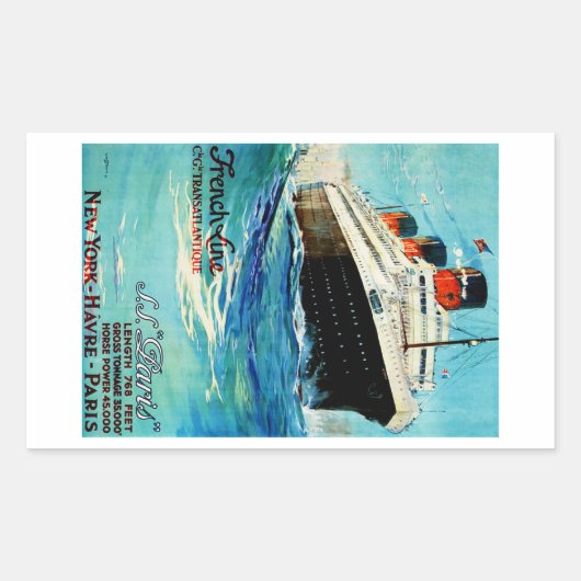 Paris - Die französische Linie Rechteckiger Aufkleber (Vorderseite)