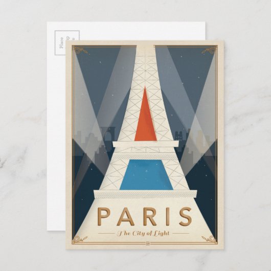 Paris - Die Stadt des Lichts Postkarte (Vorne/Hinten)