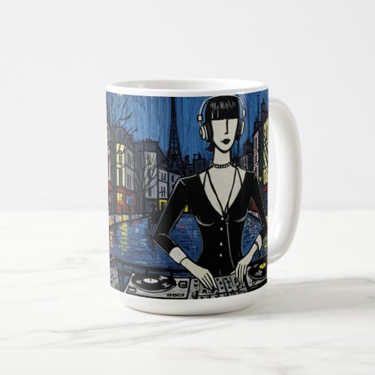 Paris DJ Art Collection(クラブカルチャー × パリ アートシリーズ) Kaffeetasse (VorderseiteRechts)