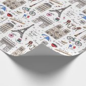 Paris Doodles Geschenkpapier (Ecke)