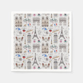 Paris Doodles Serviette (Vorderseite)