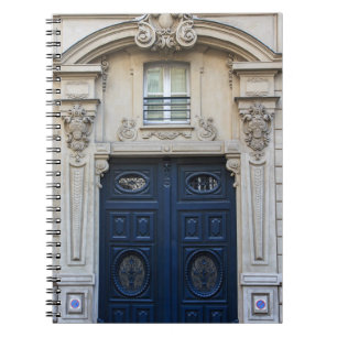 Paris Door Navy Blue - Notizblock