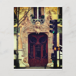 Paris Door Postcard Postkarte
