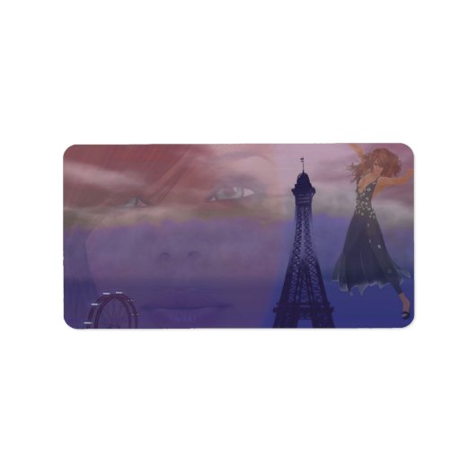 Paris Dreams Address Labels Adressaufkleber (Vorne)