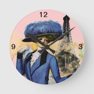 Paris Dreams Clock Runde Wanduhr