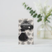 Paris Dressmaker Tailor Dress Fashion Boutique Visitenkarte (Stehend Vorderseite)