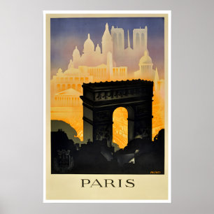 Paris Druck Frankreich Reiseplakat Retro Französis Poster