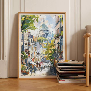 Paris Druck Paris Illustration Montmartre Druck Pa Poster