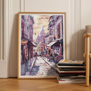 Paris Druck Paris Illustration Montmartre Druck Poster
