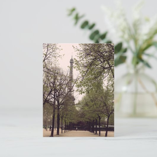 Paris durch die Bäume Postkarte (Stehend Vorderseite)