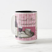 PARIS, EIFFEL-AUSFLUG, FRANZÖSISCHER WEIN, ZWEIFARBIGE TASSE (Vorderseite Links)