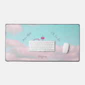 Paris, Eiffel Bonjour Französisch Modernes Kissen Schreibtischunterlage (Tastatur & Maus)