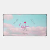 Paris, Eiffel Bonjour Französisch Modernes Kissen Schreibtischunterlage (Vorderseite)