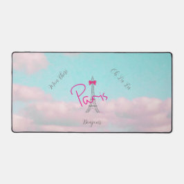 Paris, Eiffel Bonjour Französisch Modernes Kissen Schreibtischunterlage