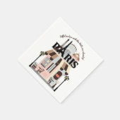 Paris Eiffel in der Liebe French Café Baby Shower Serviette (Ecke)