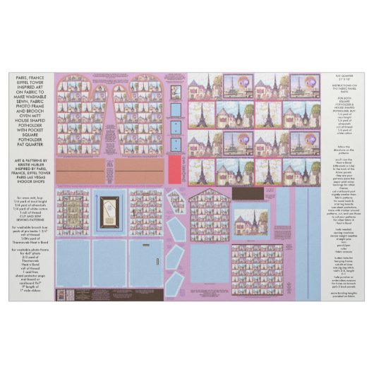 Paris Eiffel Nähmuster Gewebe Handwerk Stoff (Yard (91,4 cm))