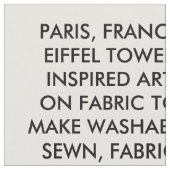 Paris Eiffel Nähmuster Gewebe Handwerk Stoff (Nahaufnahme)