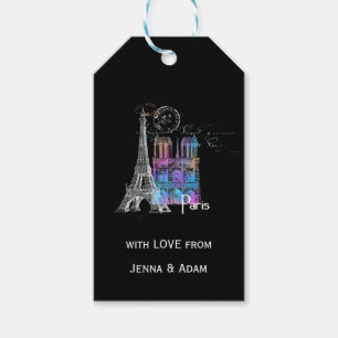 Paris Eiffel Notre Dame Rainbow Französisch-Gesche Geschenkanhänger