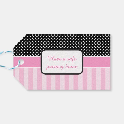 Paris Eiffel Tower Afrikanisches Mädchen Geschenkanhänger (Rückseite Horizontal)