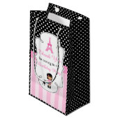 Paris Eiffel Tower Afrikanisches Mädchen Kleine Geschenktüte (Vorderseite Schrägansicht)