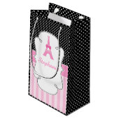 Paris Eiffel Tower Afrikanisches Mädchen Kleine Geschenktüte (Rückseite Schrägansicht)