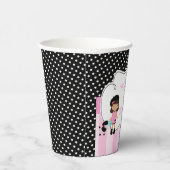 Paris Eiffel Tower Afrikanisches Mädchen Pappbecher (Rechts)