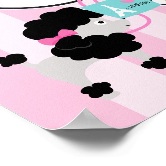 Paris Eiffel Tower Afrikanisches Mädchen Poster (Ecke)