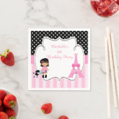 Paris Eiffel Tower Afrikanisches Mädchen Serviette (Beispiel)